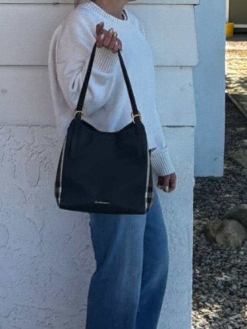 Burberry Medium Tote/ Shoulder Bag - Black - Picture 3 of 13